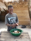 Eric preparing fish
